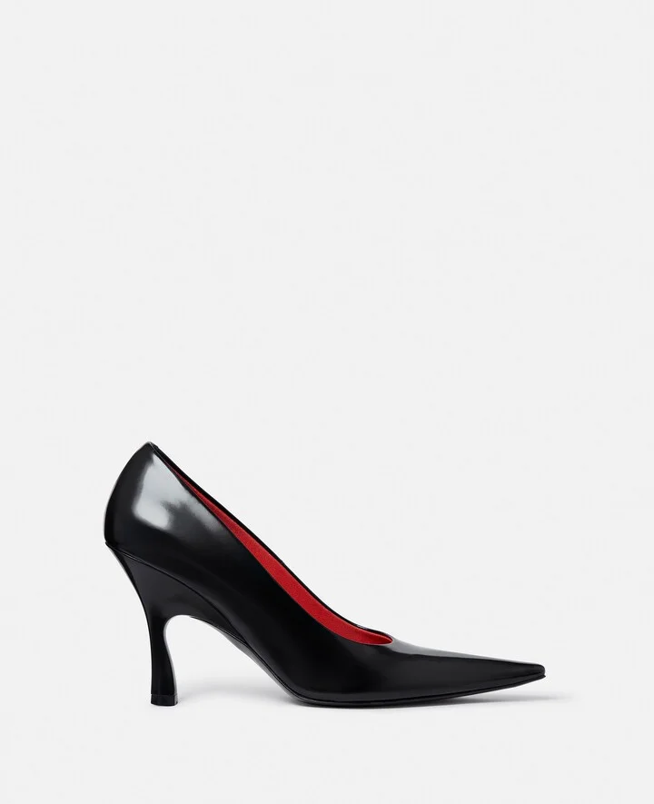 Stella McCartney - Elsa Pointed-Toe Pump, Woman, Pitch black, Size: 35