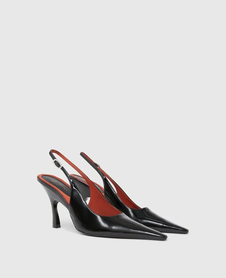Stella McCartney - Elsa Pointed Toe Slingbacks, Woman, Black, Size: 35 - Image 2