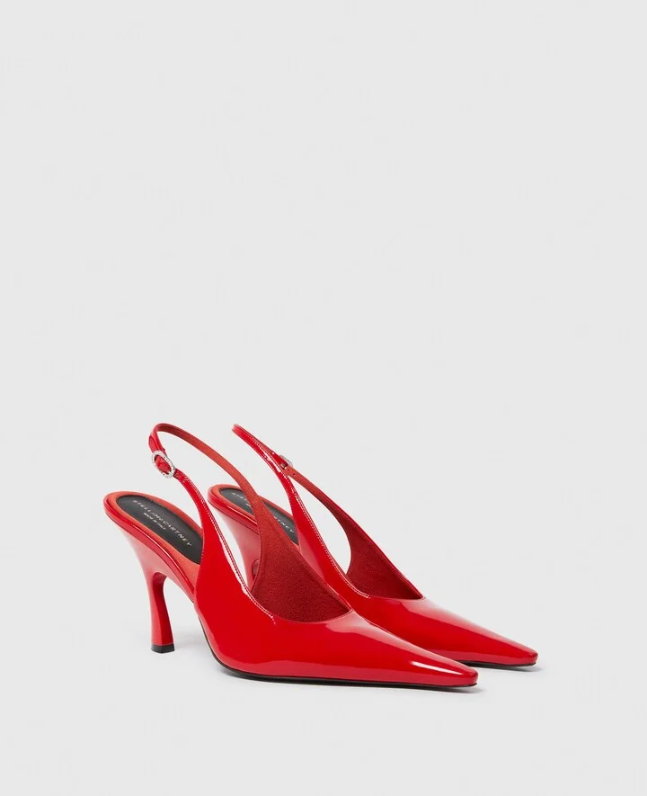 Stella McCartney - Elsa Pointed Toe Slingbacks, Woman, Black, Size: 35 - Image 5