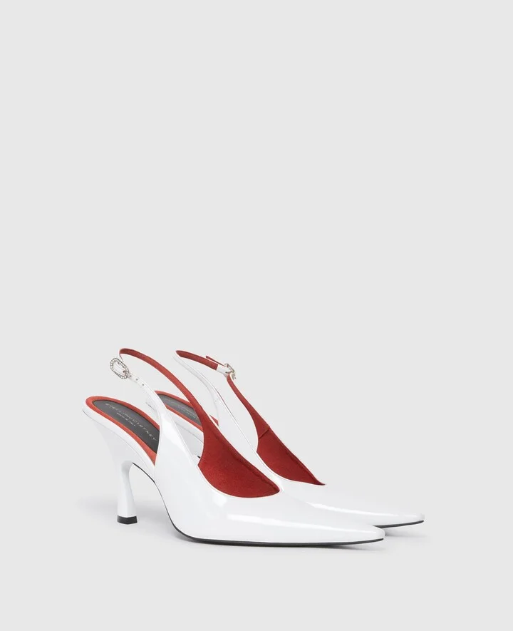 Stella McCartney - Elsa Pointed Toe Slingbacks, Woman, COFFEE, Size: 36 - Image 5
