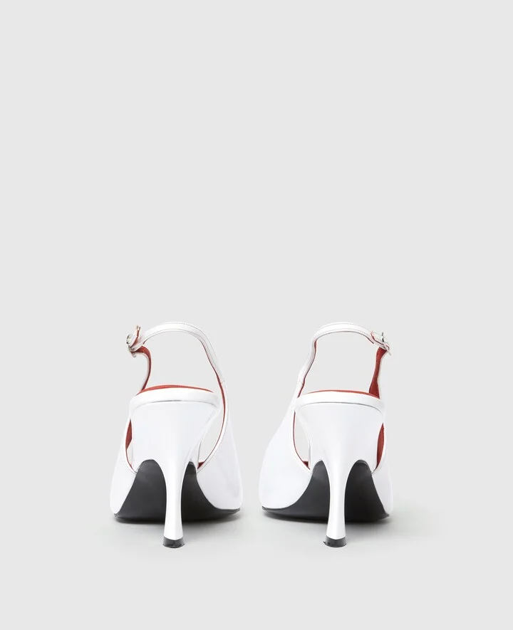 Stella McCartney - Elsa Pointed Toe Slingbacks, Woman, COFFEE, Size: 36 - Image 6