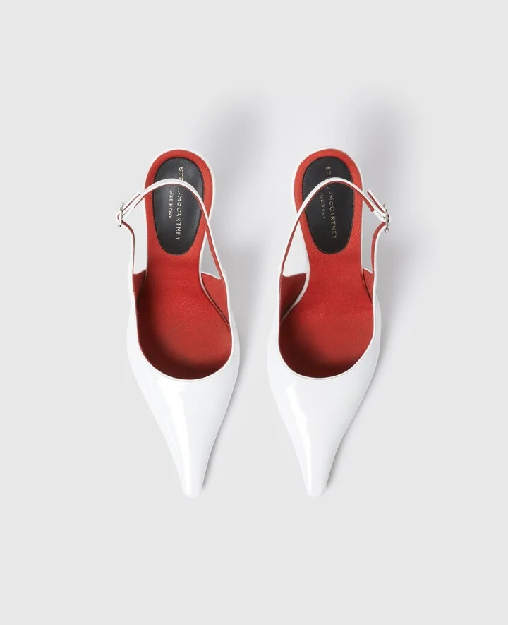 Stella McCartney - Elsa Pointed Toe Slingbacks, Woman, COFFEE, Size: 36 - Image 7