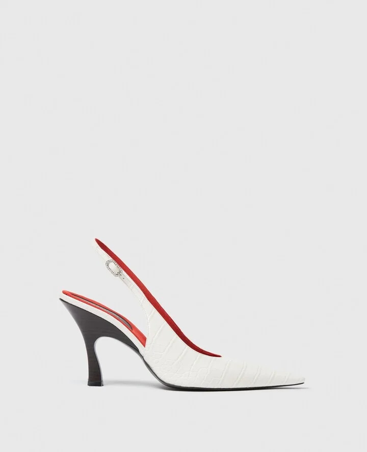 Stella McCartney - Elsa Pointed Toe Slingbacks, Woman, Stone, Size: 35