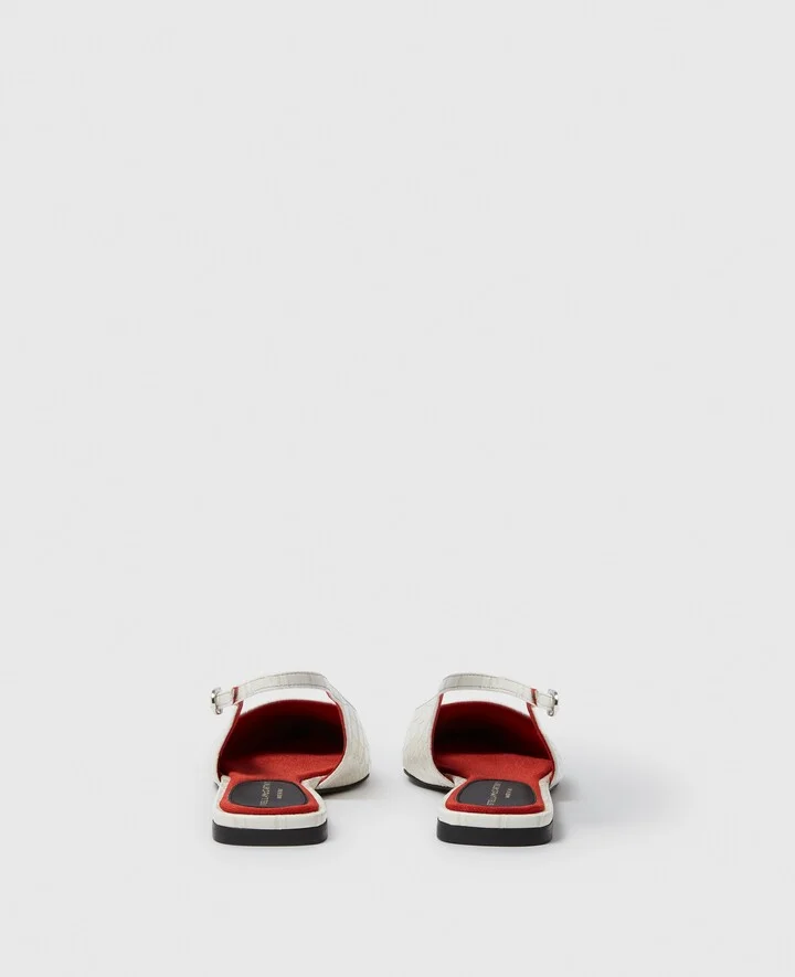 Stella McCartney - Elsa Slingback Flats, Woman, Stone, Size: 35 - Image 3