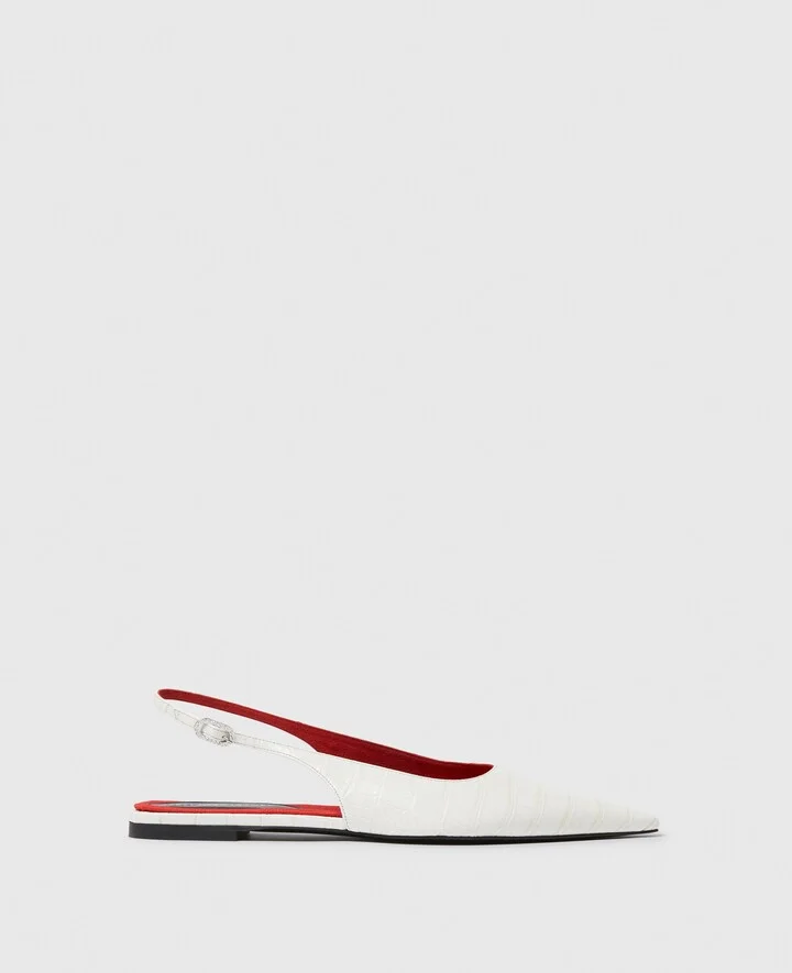 Stella McCartney - Elsa Slingback Flats, Woman, Stone, Size: 35