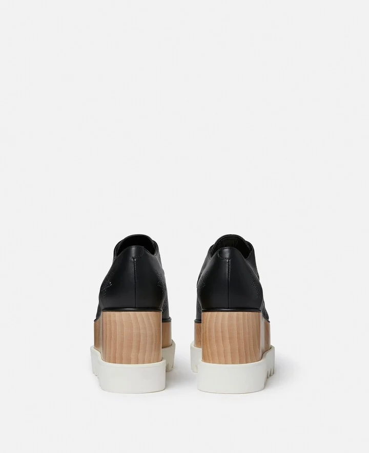 Stella McCartney - Elyse Crystal Star Platform Shoes, Woman, Black, Size: 38 - Image 2