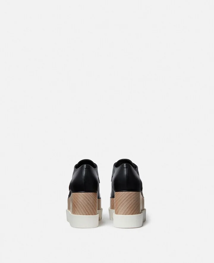Stella McCartney - Elyse Lip Appliqué Platform Shoes, Woman, Black, Size: 36h - Image 3