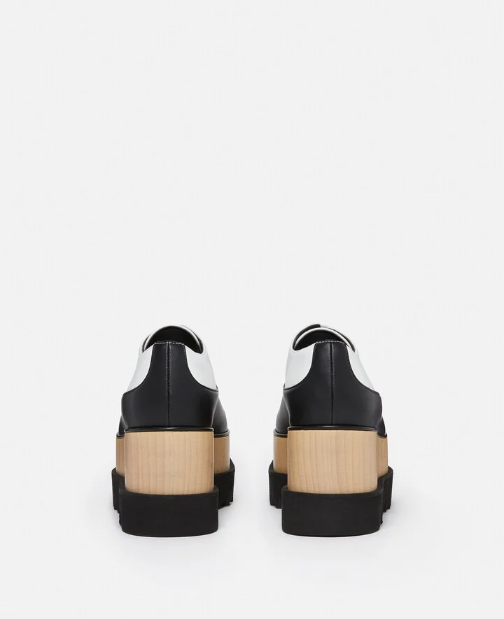 Stella McCartney - Elyse Monochrome Platform Shoes, Woman, Midnight black and pure white, Size: 34 - Image 3