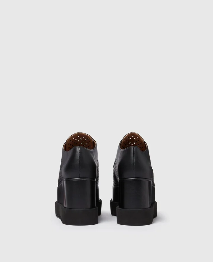 Stella McCartney - Elyse Perforated Platforms, Woman, Black, Size: 39 - Image 3