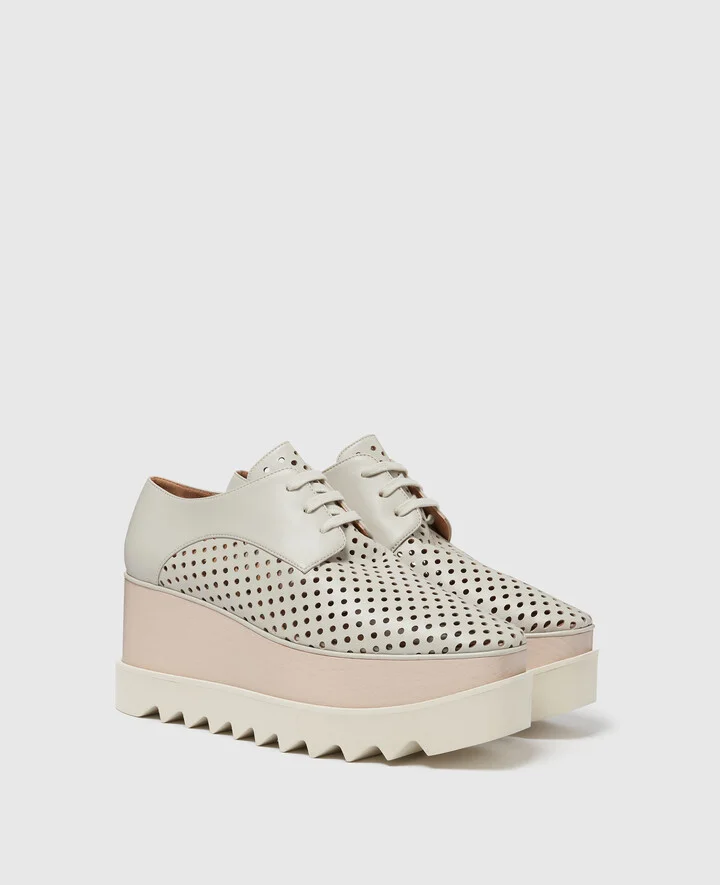 Stella McCartney - Elyse Perforated Platforms, Woman, Black, Size: 39 - Image 5