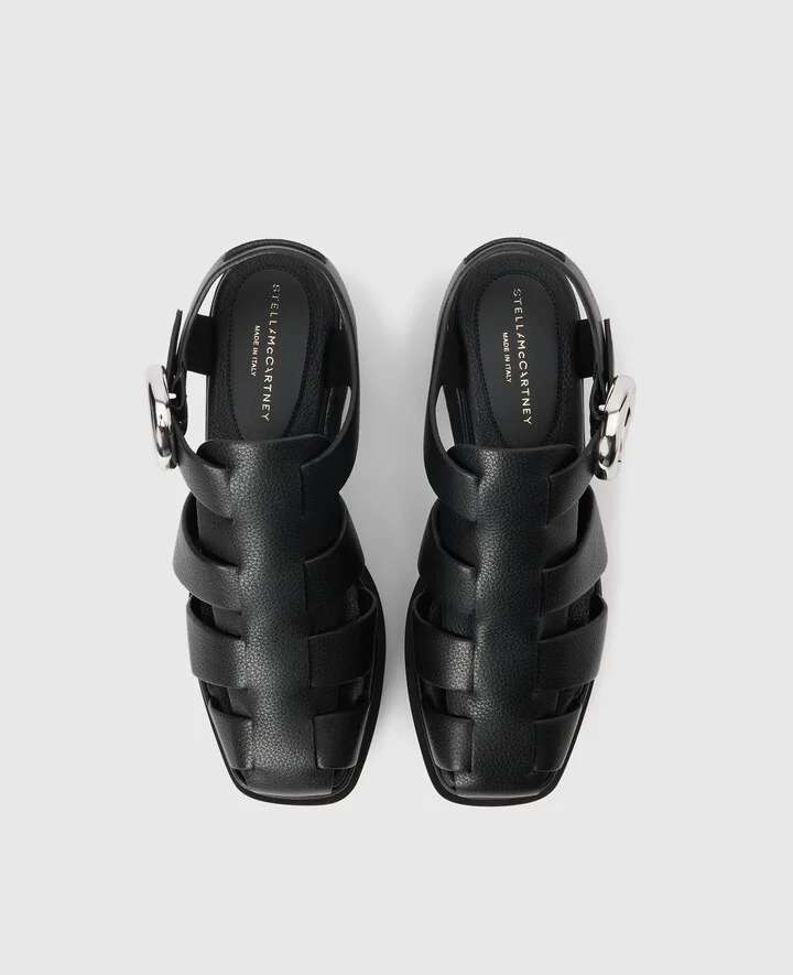 Stella McCartney - Elyse Platform Sandals, Woman, Black, Size: 36h - Image 3