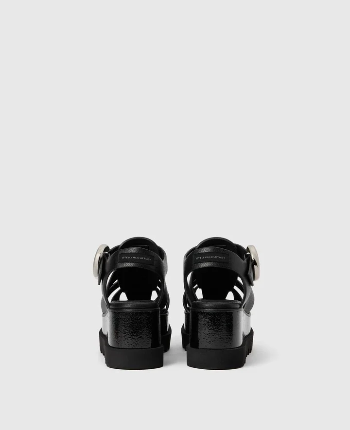 Stella McCartney - Elyse Platform Sandals, Woman, Black, Size: 36h - Image 4