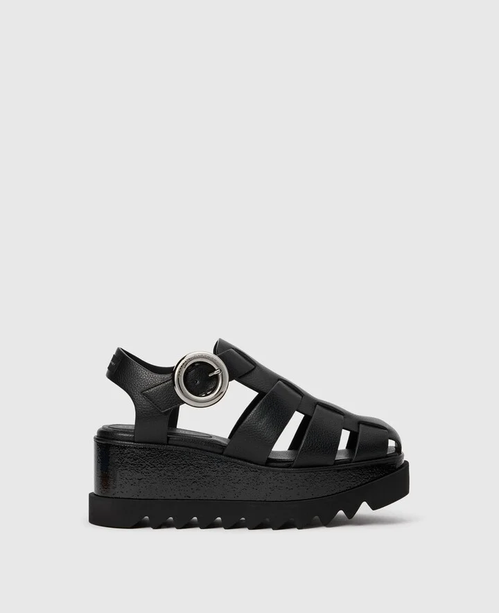 Stella McCartney - Elyse Platform Sandals, Woman, Black, Size: 36h