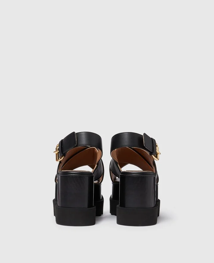 Stella McCartney - Elyse Platform Sandals, Woman, Black, Size: 38 - Image 3