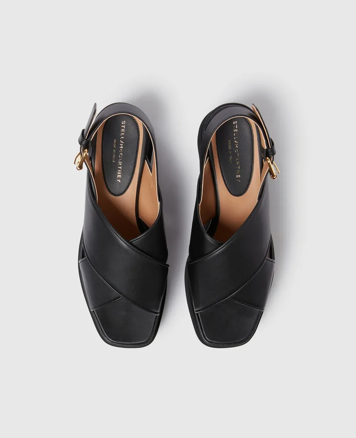 Stella McCartney - Elyse Platform Sandals, Woman, Black, Size: 38 - Image 4