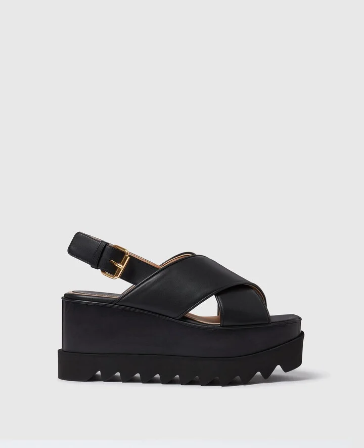 Stella McCartney - Elyse Platform Sandals, Woman, Black, Size: 38