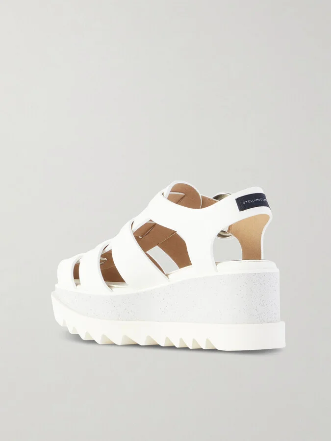 Stella McCartney - Elyse Recycled Wedge Sandals - Ivory - Image 3