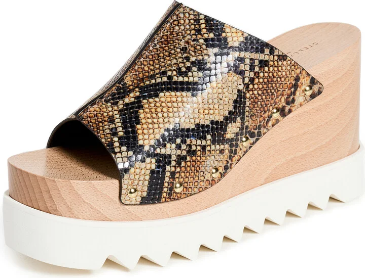 Stella McCartney Elyse Reptile Print Sandals