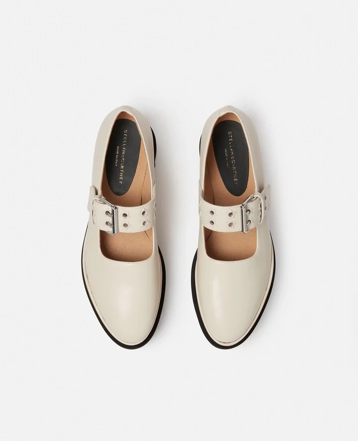 Stella McCartney - Elyse Star-Studded Mary Janes, Woman, Midnight black, Size: 38 - Image 7