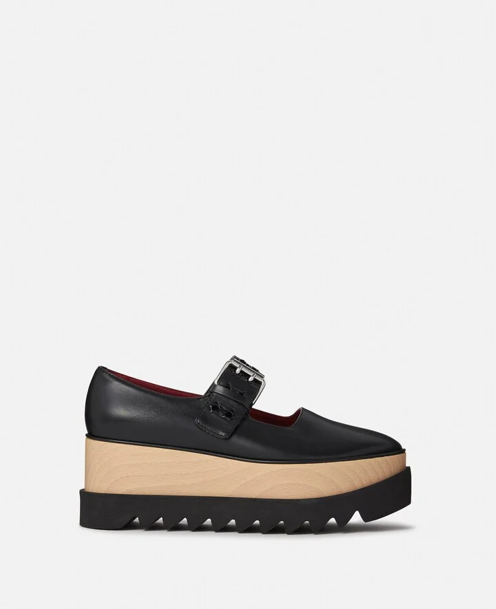 Stella McCartney - Elyse Star-Studded Mary Janes, Woman, Midnight black, Size: 38