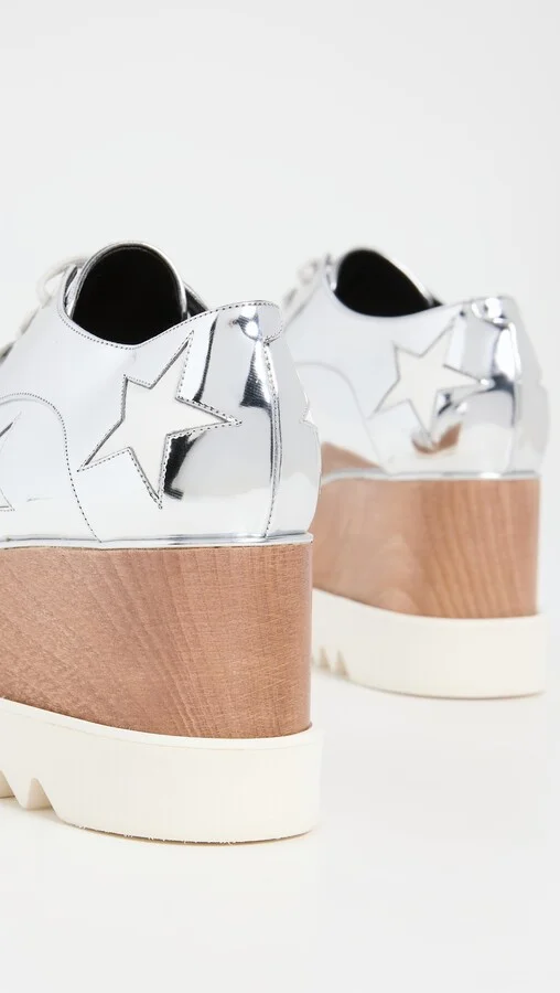 Stella McCartney Elyse Stars Mirror Lace Up Platforms - Image 5