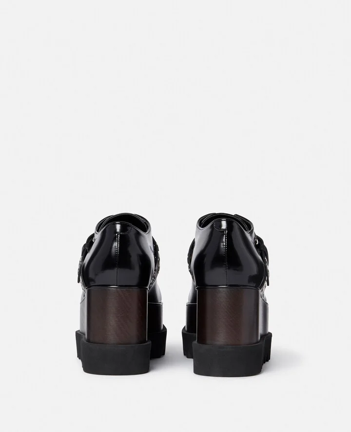 Stella McCartney - Elyse Stud Band Platform Shoes, Woman, Black, Size: 37h - Image 3