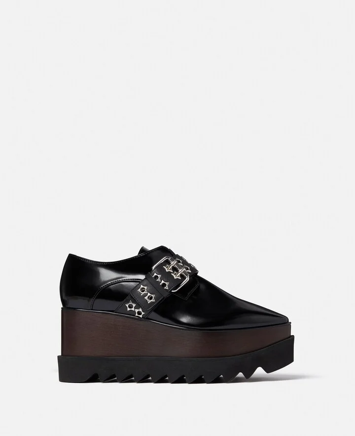 Stella McCartney - Elyse Stud Band Platform Shoes, Woman, Black, Size: 37h