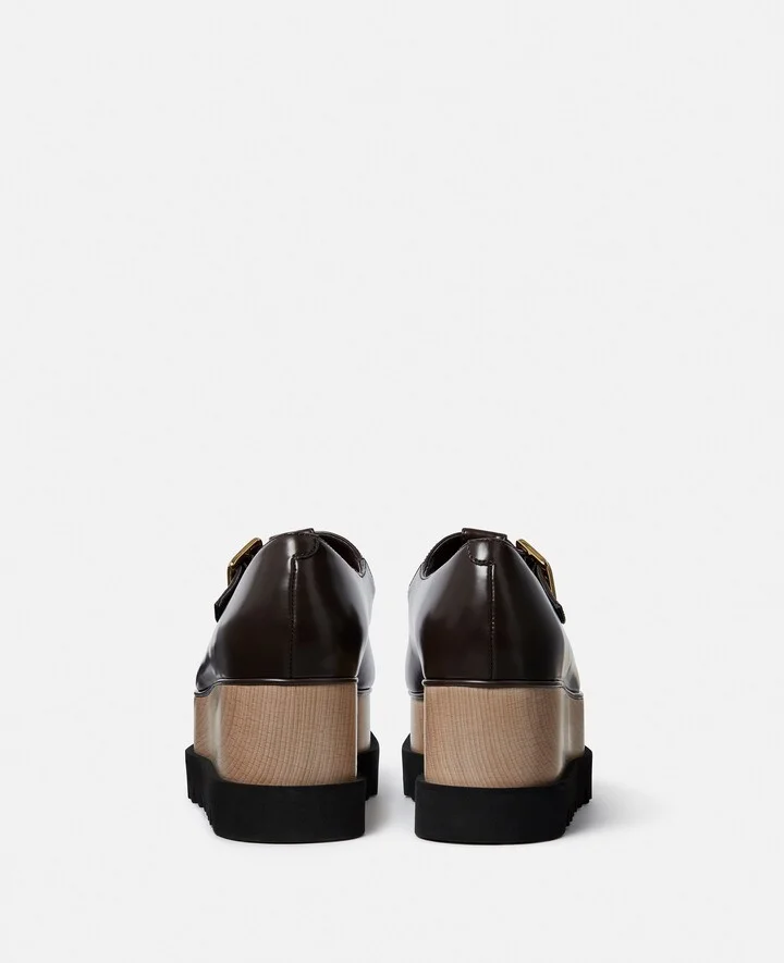 Stella McCartney - Elyse T-Bar Platform Mary Janes, Woman, Coffee brown, Size: 39 - Image 3