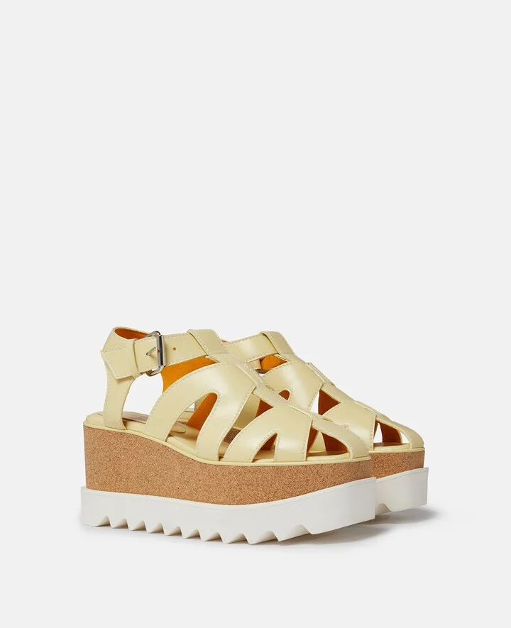 Stella McCartney - Elyse Veuve Clicquot Platform Sandals, Woman, Chocolate, Size: 35 - Image 5