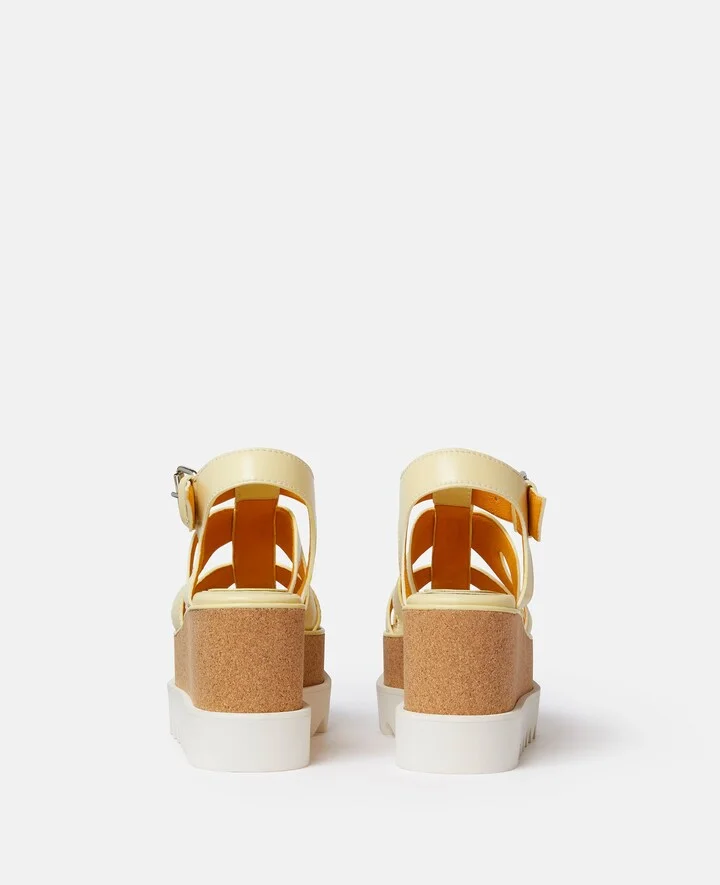 Stella McCartney - Elyse Veuve Clicquot Platform Sandals, Woman, Chocolate, Size: 35 - Image 6
