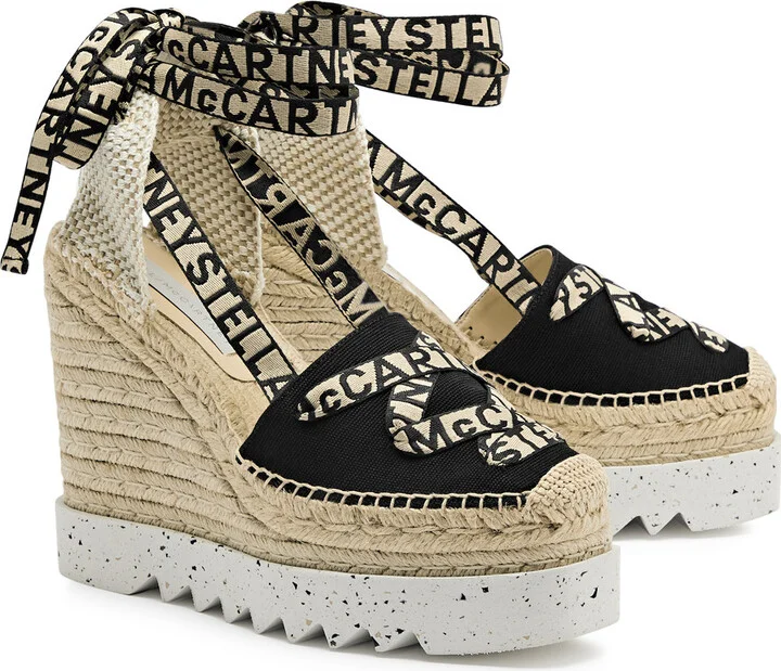 Stella Mccartney Gaia 130 Canvas Wedge Espadrilles - Image 2