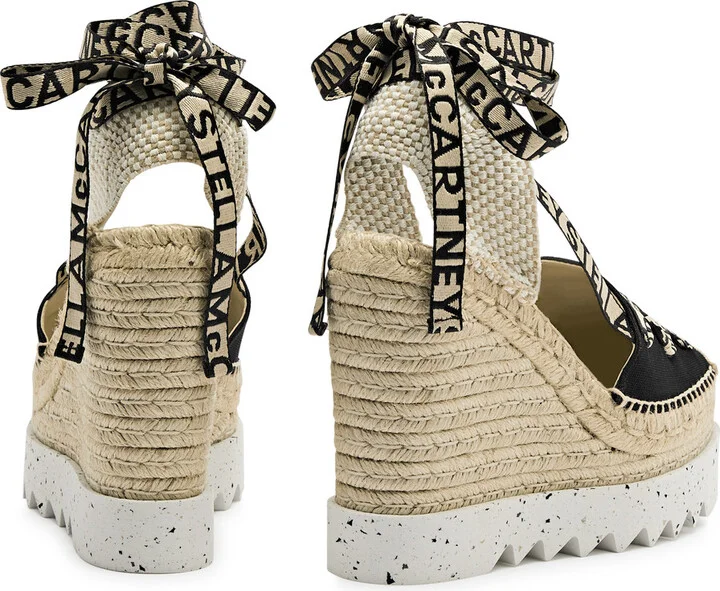 Stella Mccartney Gaia 130 Canvas Wedge Espadrilles - Image 4