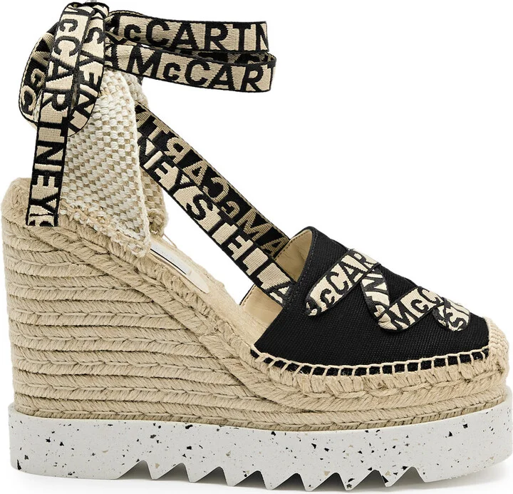 Stella Mccartney Gaia 130 Canvas Wedge Espadrilles
