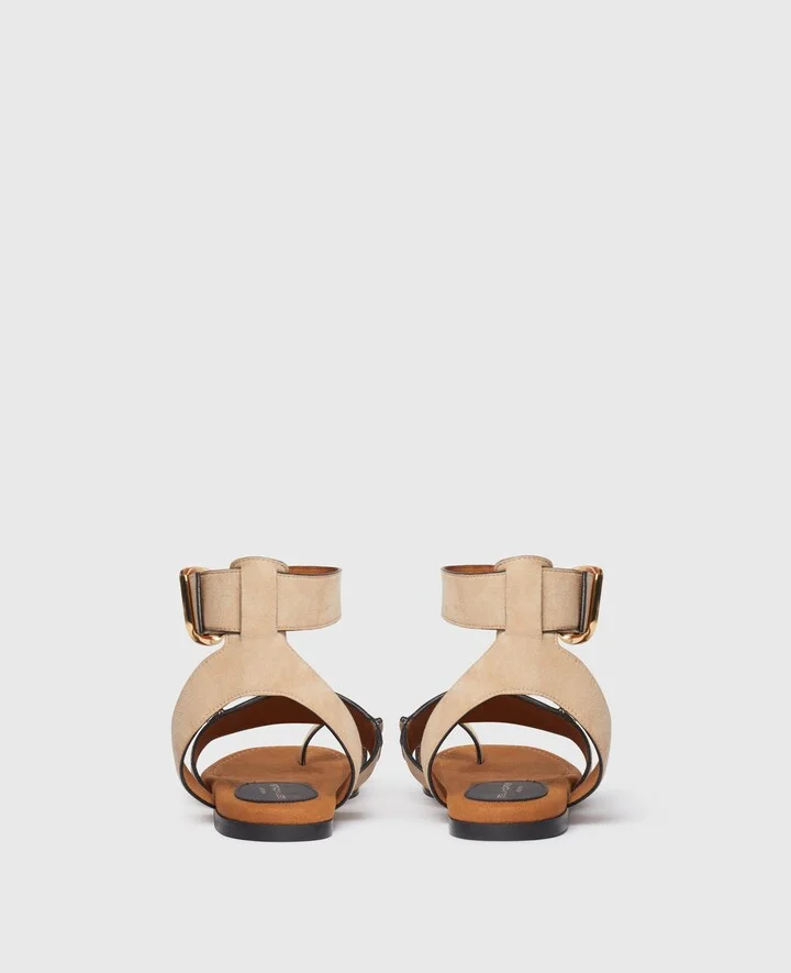 Stella McCartney - Gaia Ankle Buckle Sandals, Woman, Desert, Size: 35 - Image 3