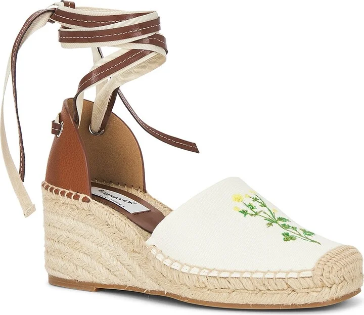 Stella McCartney Gaia Bananatex Wedge in Cream - Image 2