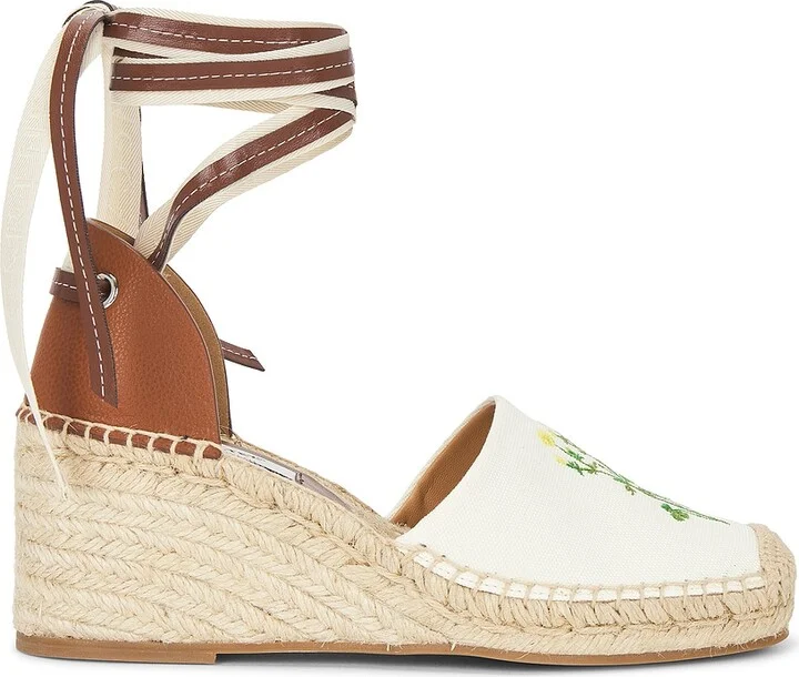 Stella McCartney Gaia Bananatex Wedge in Cream