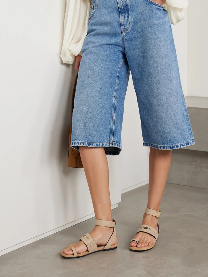 Stella McCartney - Gaia Buckled Brushed Vegan Sandals - Neutrals - Image 2