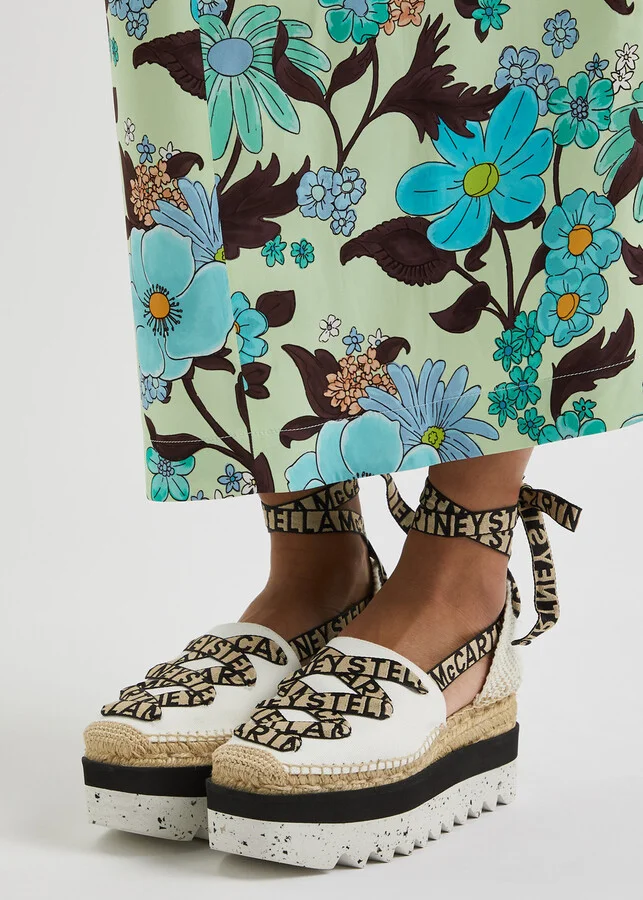 Stella Mccartney Gaia Canvas Platform Espadrilles - Image 5