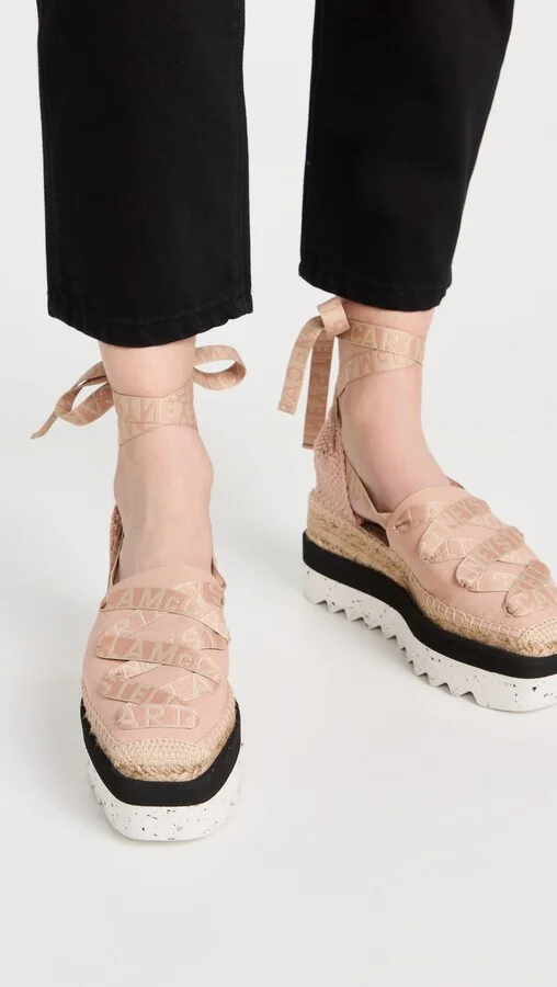 Stella McCartney Gaia Canvas Platform Espadrilles - Image 3