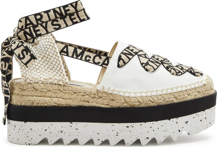 Stella Mccartney Gaia Canvas Platform Espadrilles