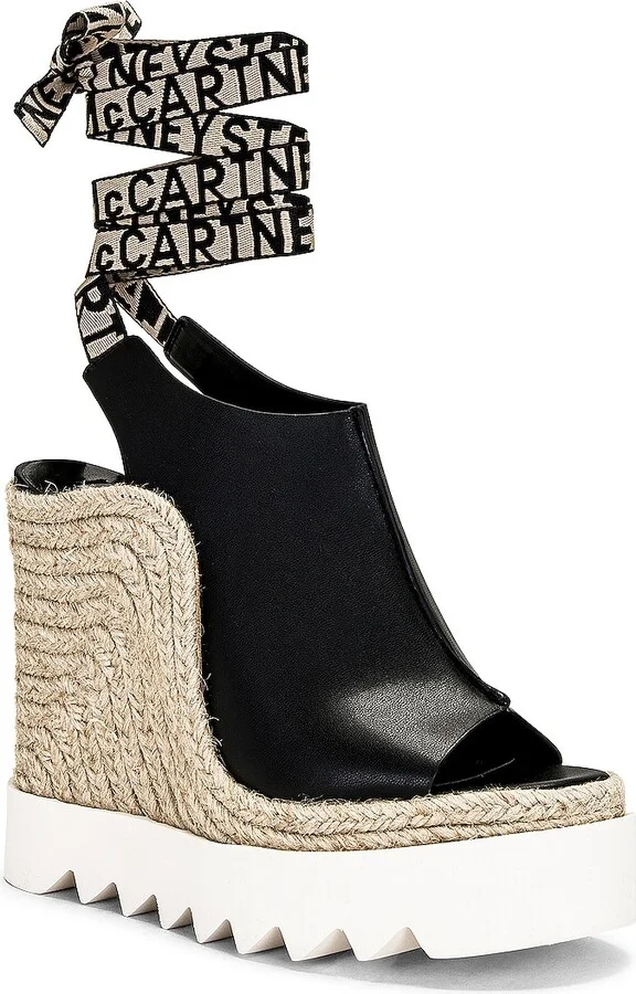 Stella McCartney Gaia Eco Wedge in Black - Image 2