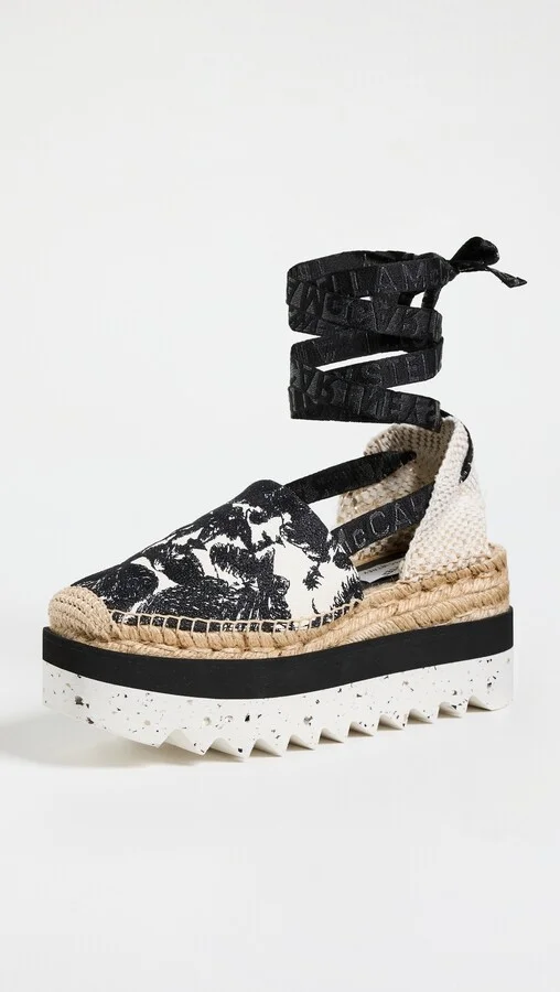Stella McCartney Gaia Embr Mushroom Espadrilles - Image 2