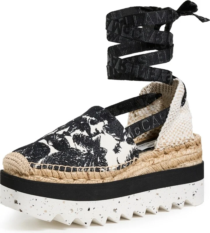 Stella McCartney Gaia Embr Mushroom Espadrilles