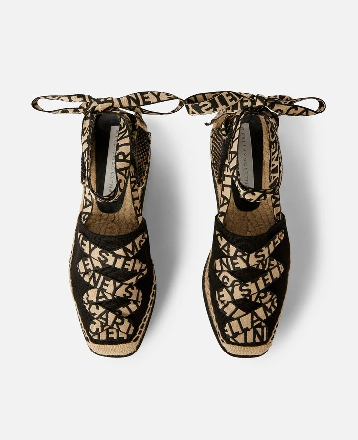 Stella McCartney - Gaia Platform Espadrilles, Woman, Black, Size: 35 - Image 2
