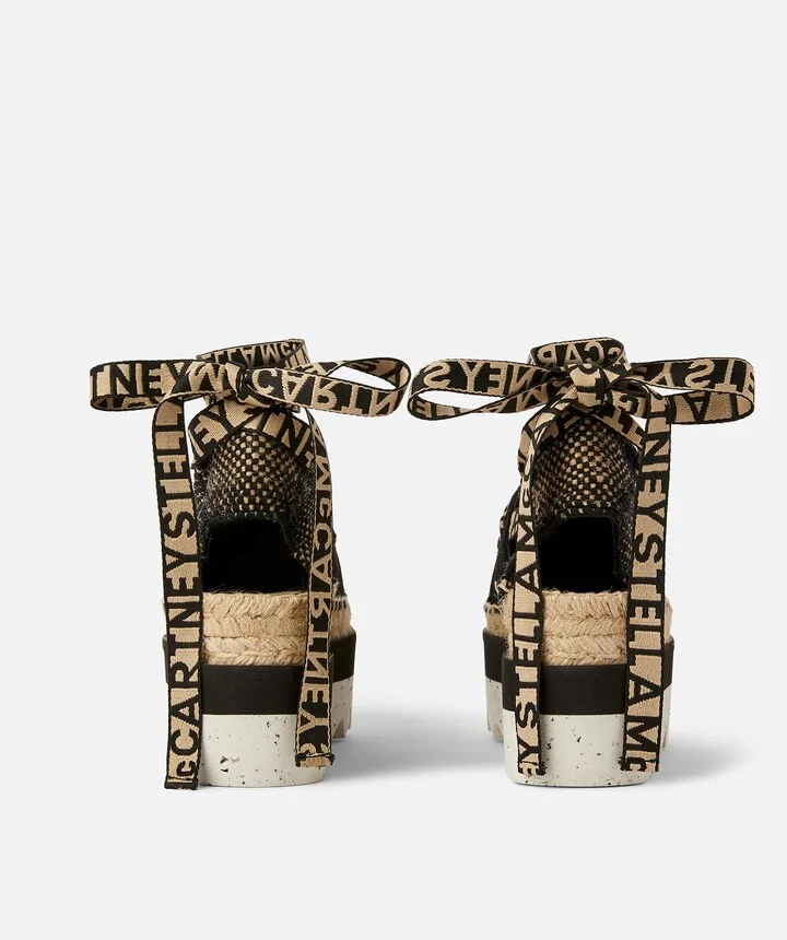 Stella McCartney - Gaia Platform Espadrilles, Woman, Black, Size: 35 - Image 4