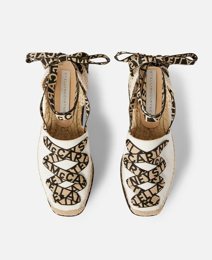 Stella McCartney - Gaia Platform Espadrilles, Woman, Black, Size: 35 - Image 5