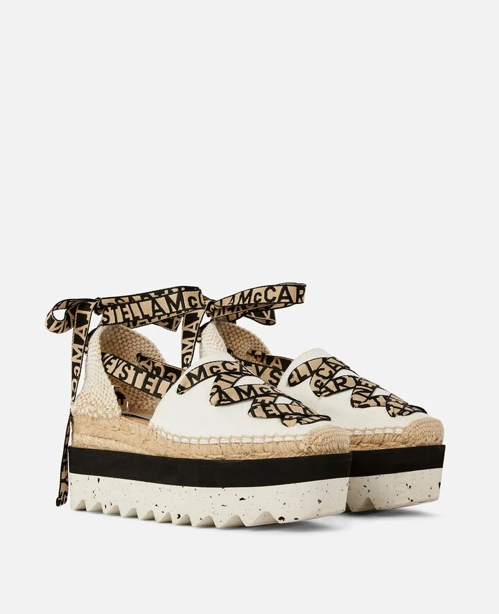 Stella McCartney - Gaia Platform Espadrilles, Woman, Black, Size: 35 - Image 6