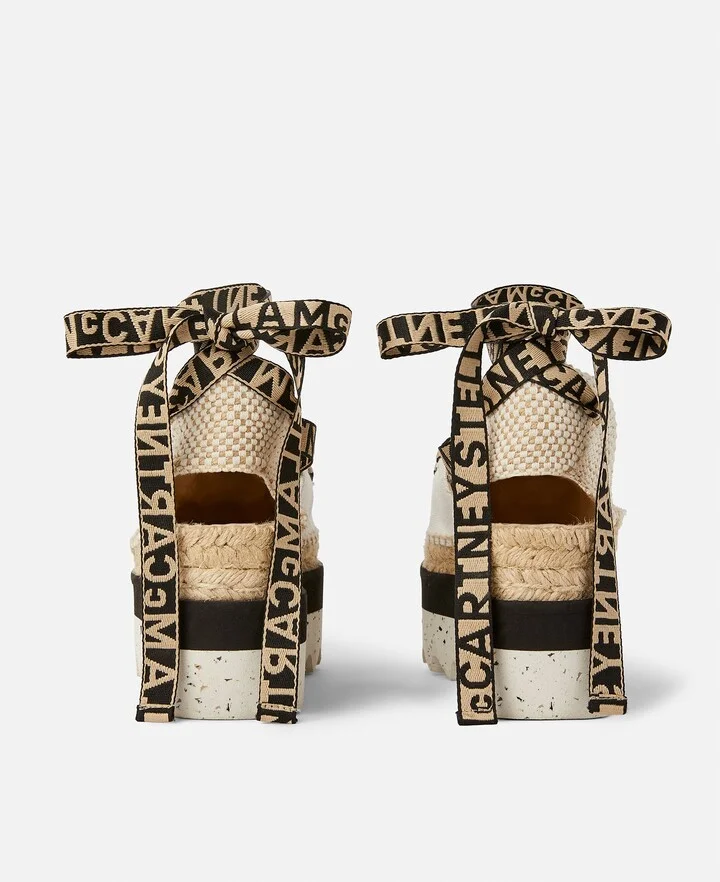 Stella McCartney - Gaia Platform Espadrilles, Woman, Black, Size: 35 - Image 7