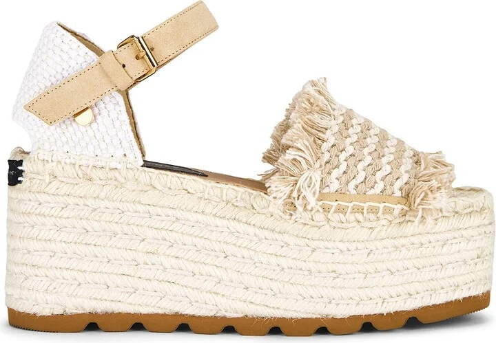 Stella McCartney Gaia Platform Sandal in Taupe