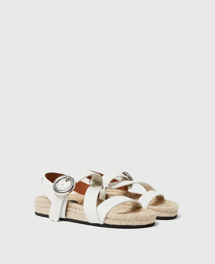 Stella McCartney - Gaia S-Wave Sandals, Woman, Stone, Size: 35 - Image 2